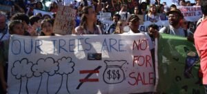 protesta contra cambio climatico