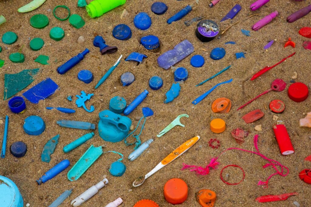 Plasticos en playa
