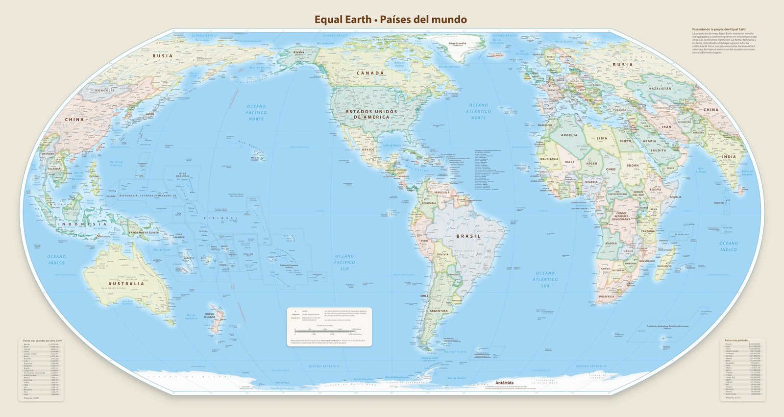 Equal Earth Map, Correct the Map, Suministrada