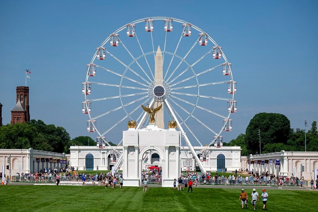 Great_American_State_Fair_USDA_Booth_and_Fair_Ground_from_Ferris_Wheel_(55366850829)